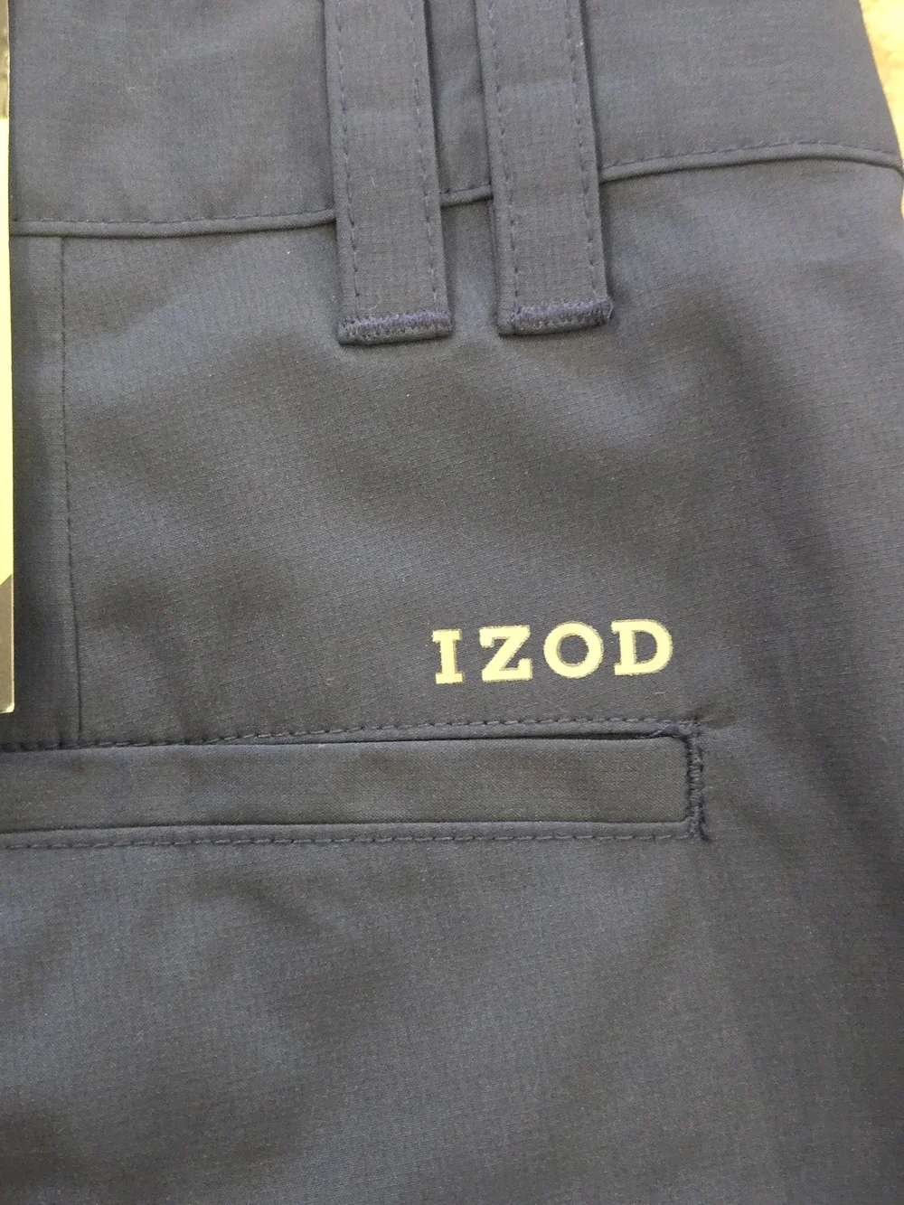 IZOD Men's Navy Golf Shorts with Side Stripe Size 42